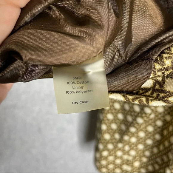 Talbots Woman Polka Dot Woven Geometric Pattern 3/4 Sleeve Cotton Blazer - Picture 7 of 7